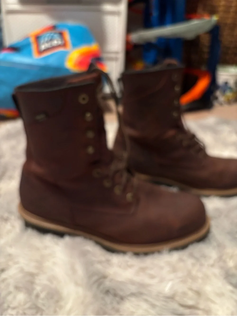 Irish Setter Brown Leather Lace-Up Work Boots